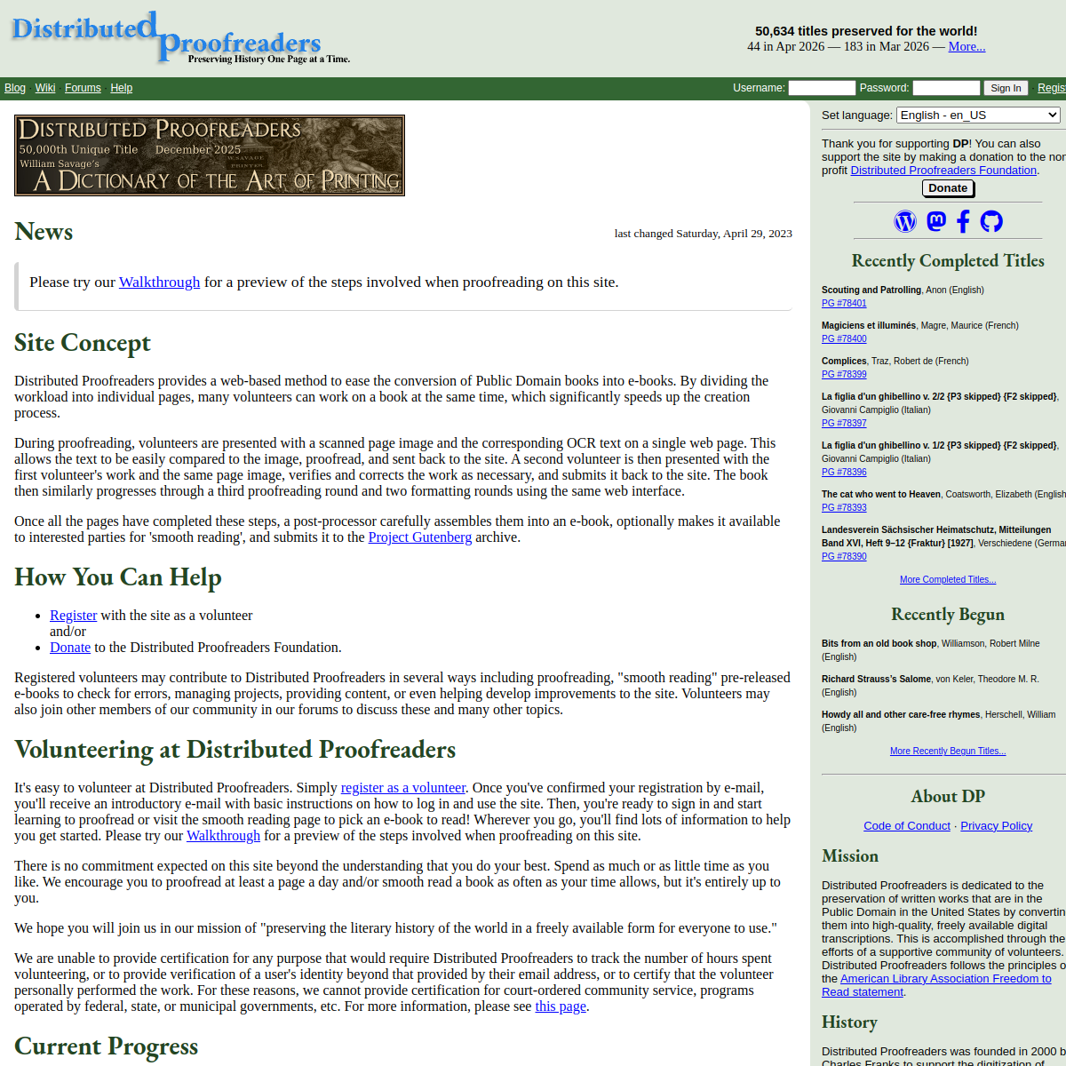 Distributed Proofreaders