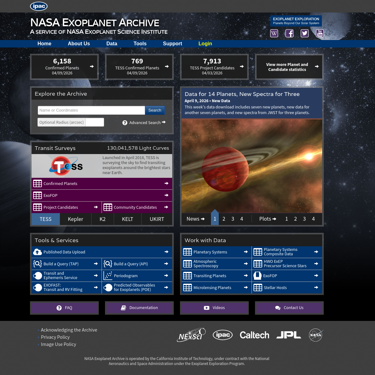 NASA Exoplanet Archive