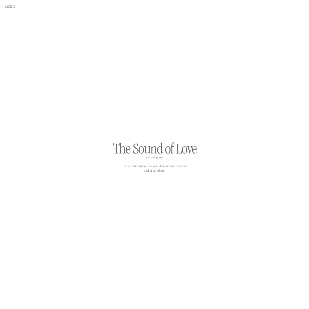 The Sound of Love