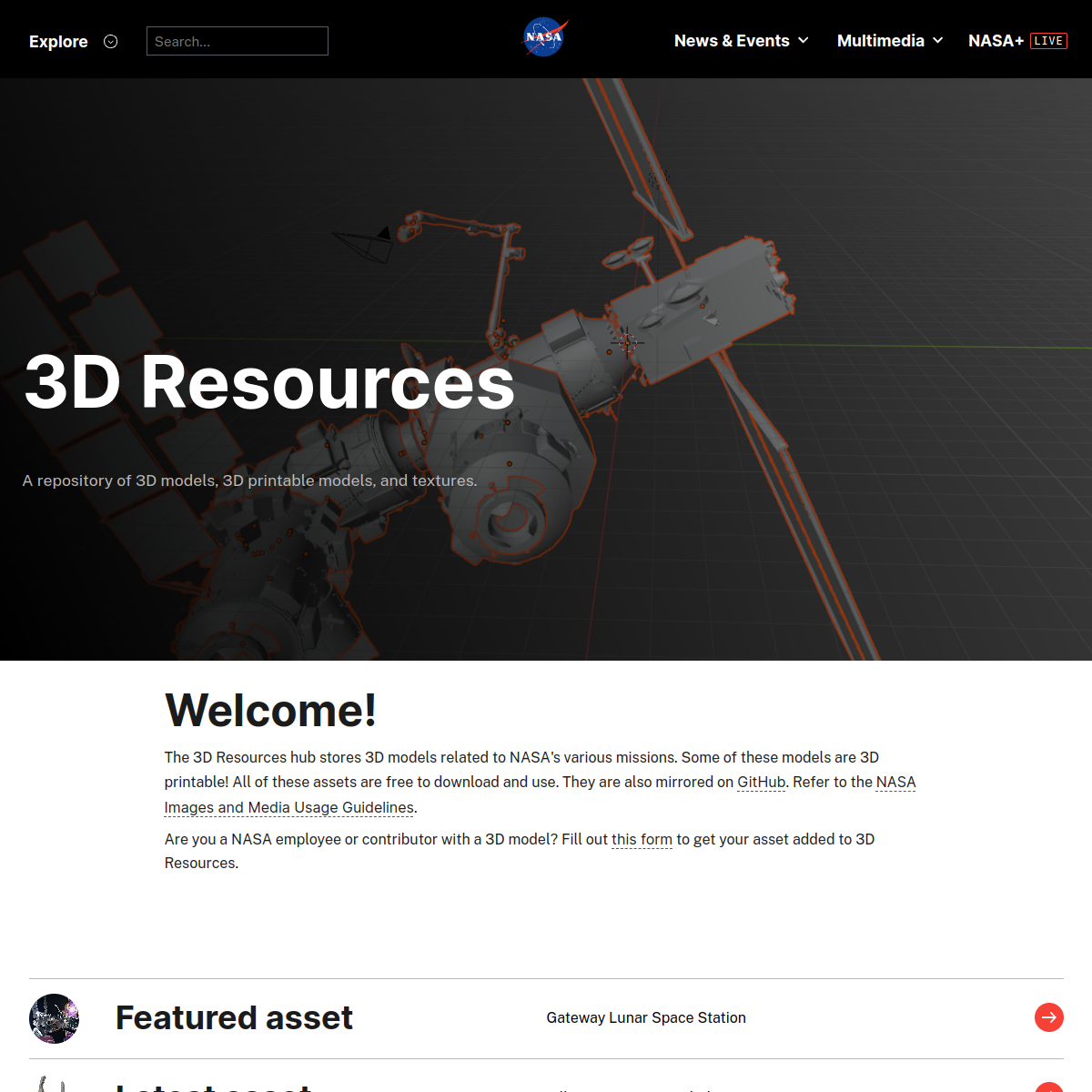 NASA 3D Resources