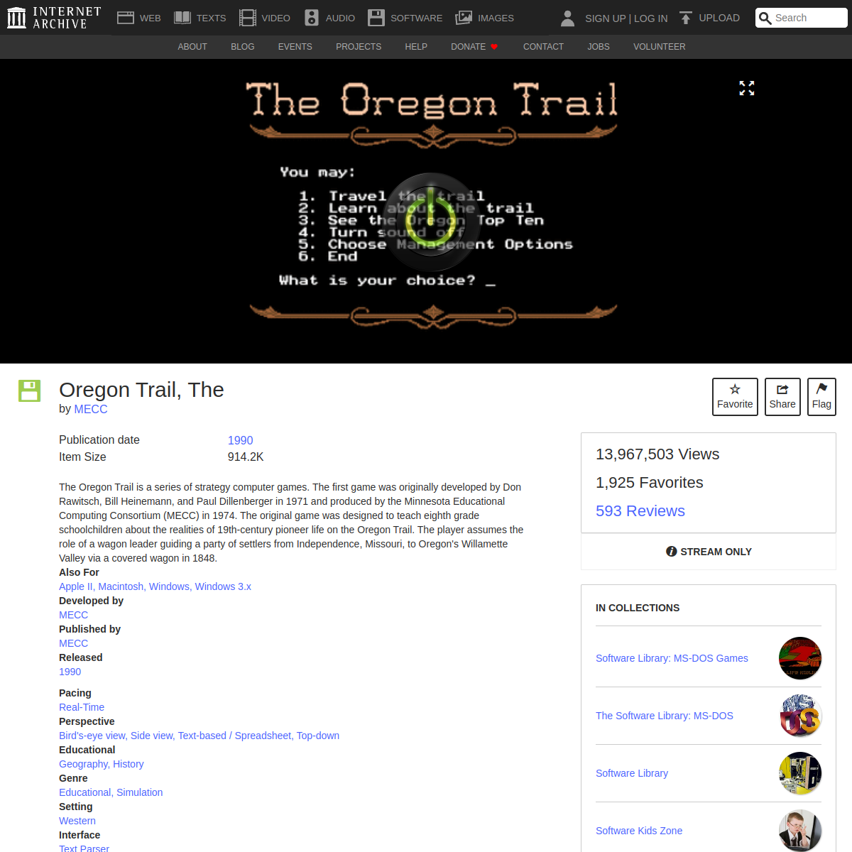 Oregon Trail (Archive.org)